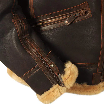 ANDREI I FLEECE-GEFÜTTERTE LEDERJACKE