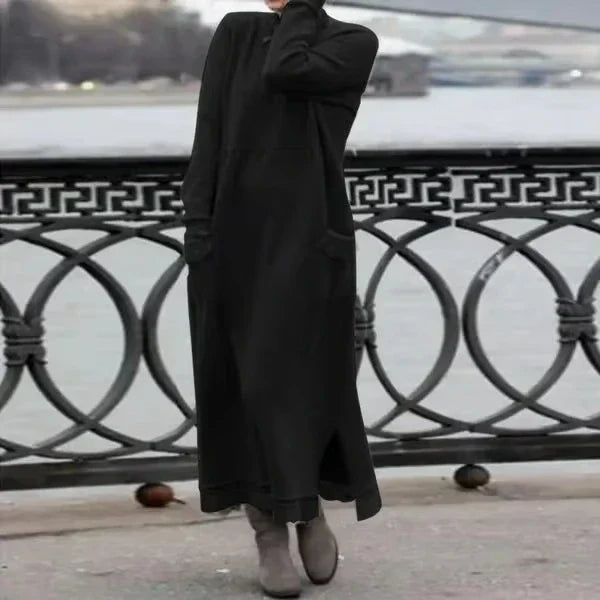 Celine | Langes Wollbaumwollkleid