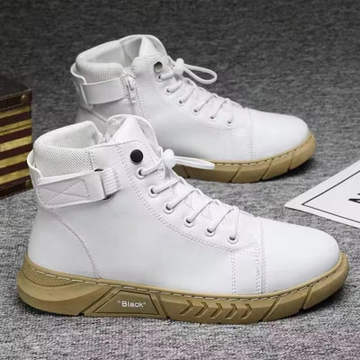Davido ™ -  Robuste Herren Lederstiefel aus schwarzem Leder