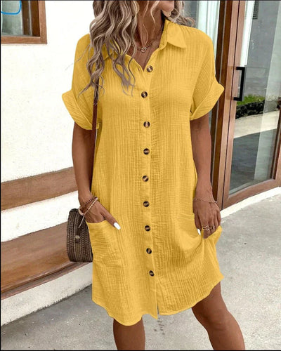 Renata™ – Übergroßes Polokleid aus gewebtem Stoff