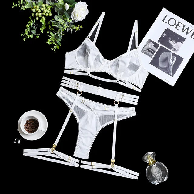Adriana | 3-teiliges französisches Lingerie-Set