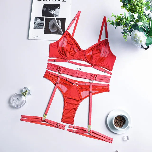 Adriana | 3-teiliges französisches Lingerie-Set